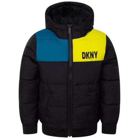 DKNY Boys Black Reversible Puffer Jacket