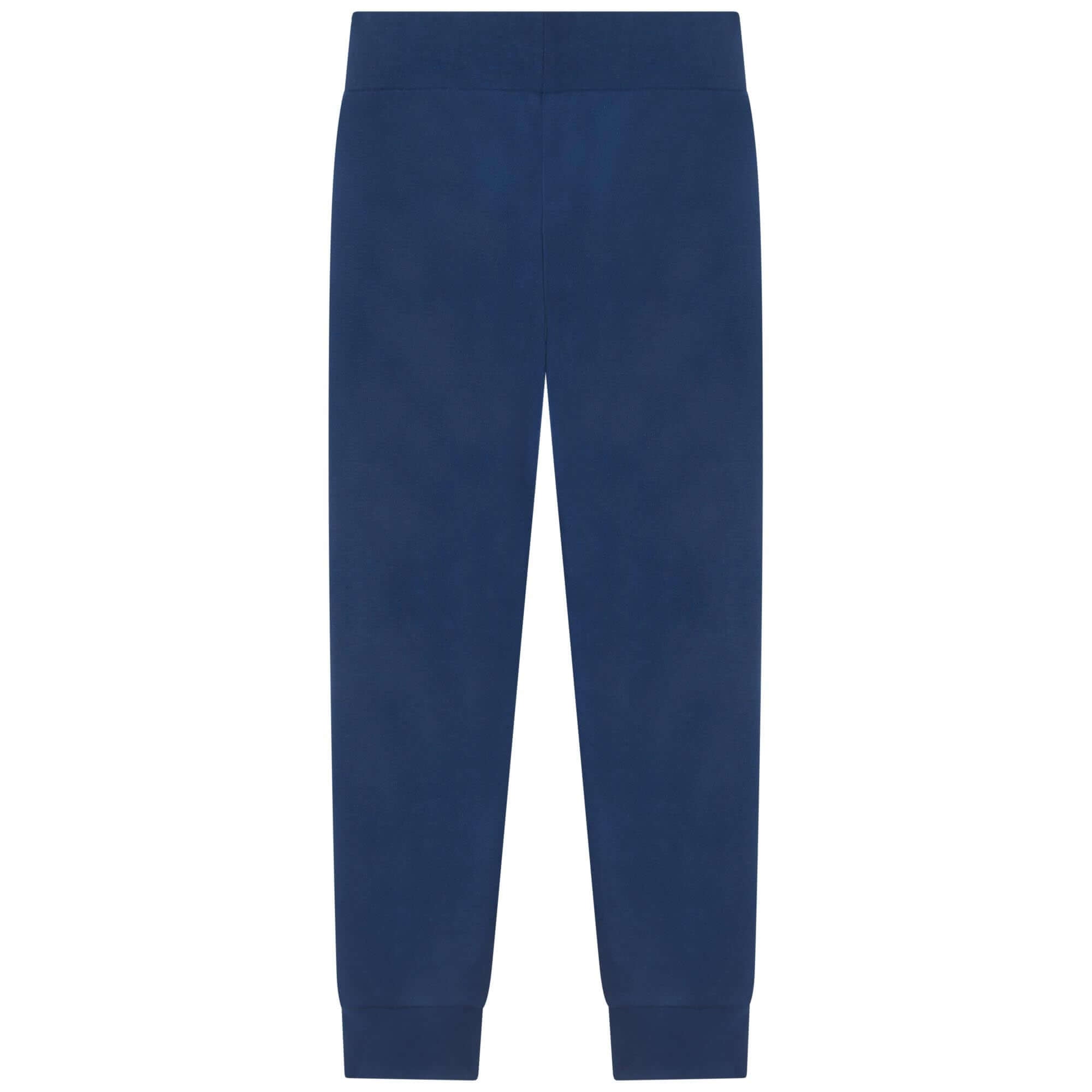 DKNY Boys Blue Cotton Logo Joggers