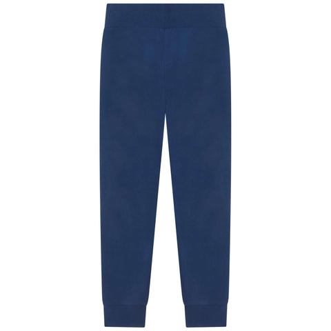 DKNY Boys Blue Cotton Logo Joggers