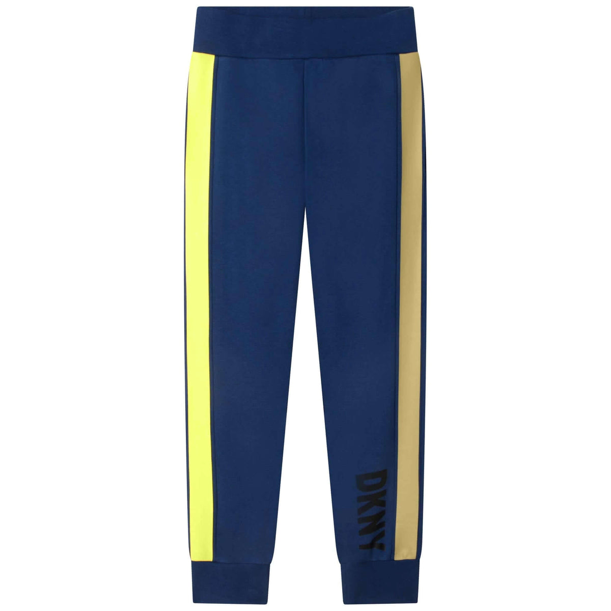 DKNY Boys Blue Cotton Logo Joggers