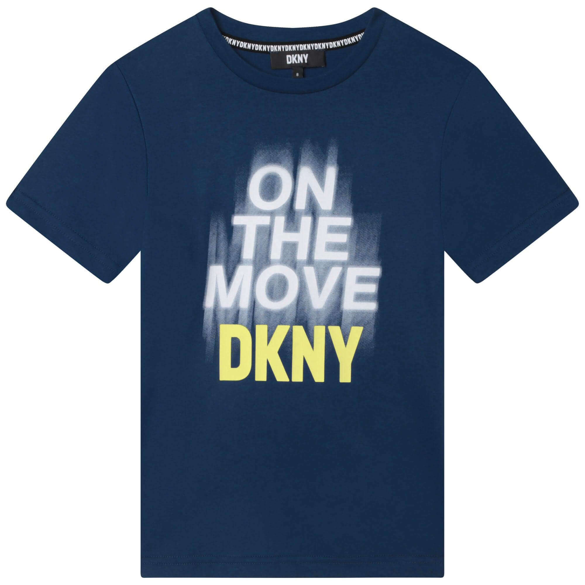 DKNY Boys Blue Cotton T-Shirt