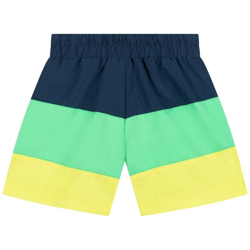 DKNY Boys Green Yellow Swim Shorts