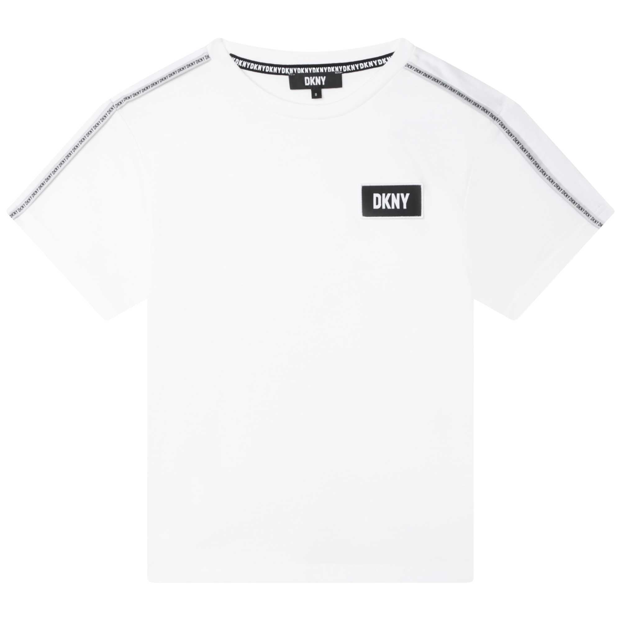 Dkny Boys White Logo Tab T-shirt