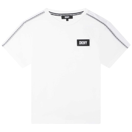 Boys White Logo Tab T-shirt