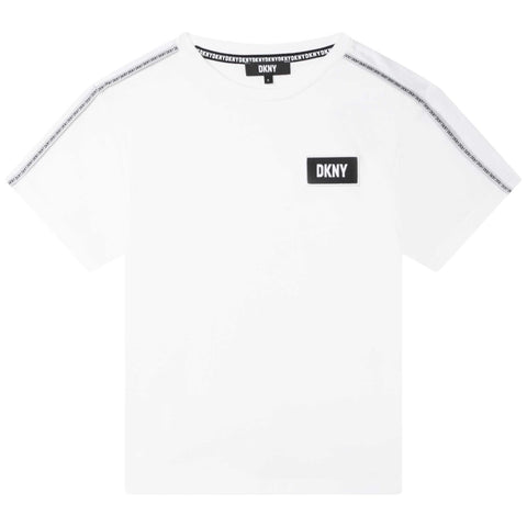 DKNY Boys White Logo Tab T-shirt