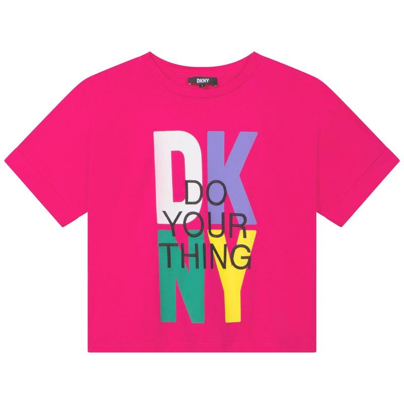 Dkny Girls Pink Your Thing Short Sleeve T-Shirt