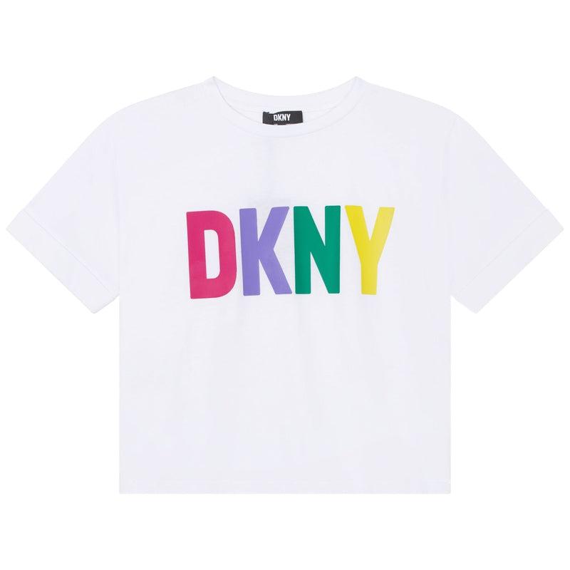 DKNY Girls White Logo T-Shirt