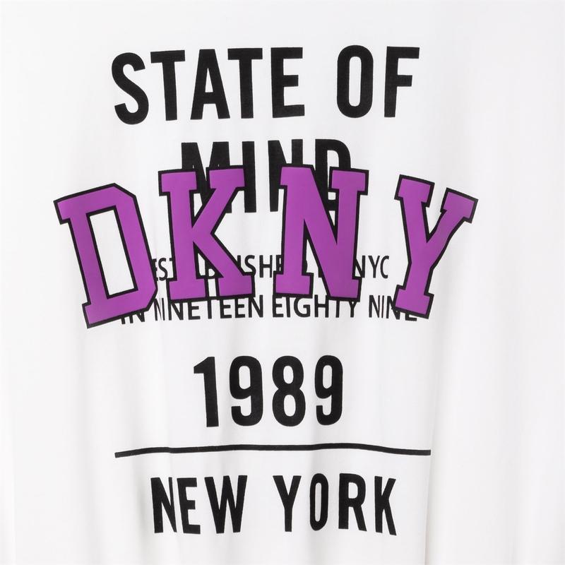 DKNY Girls White Sleeveless Dress