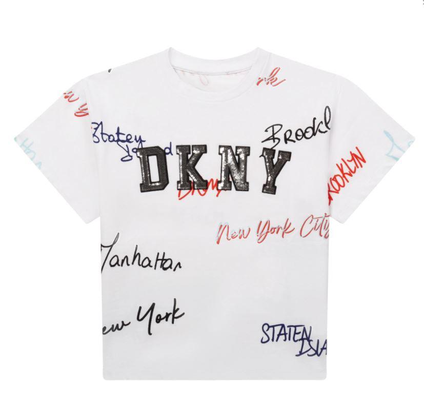 DKNY White Graphic T-Shirt