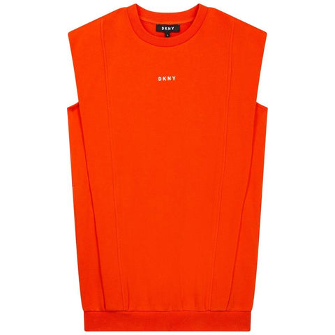 DKNY Girls Orange Sleevless Dress
