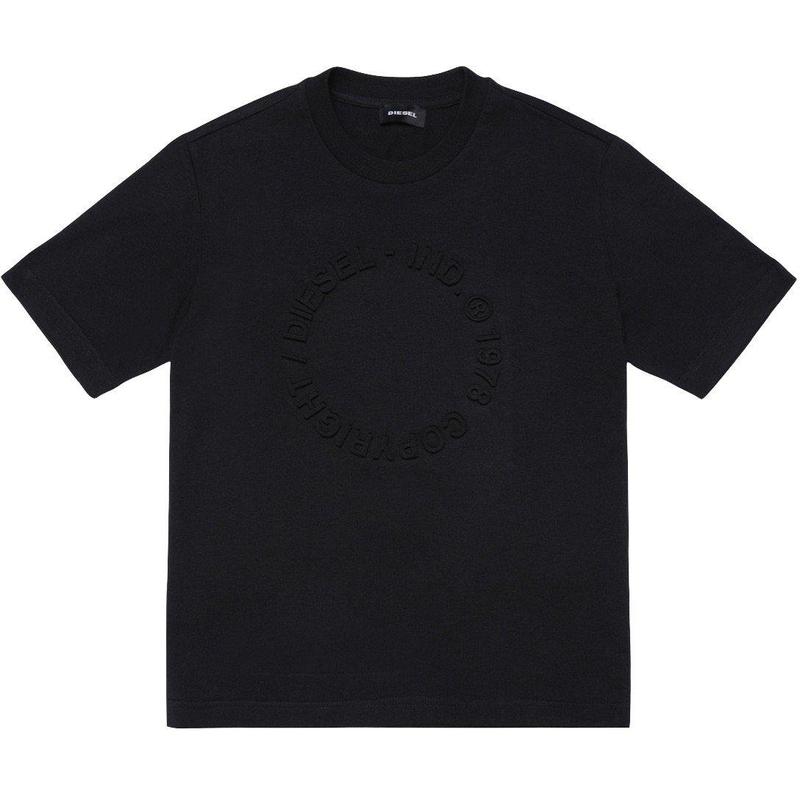 Diesel Boys Black 3D Logo T-Shirt