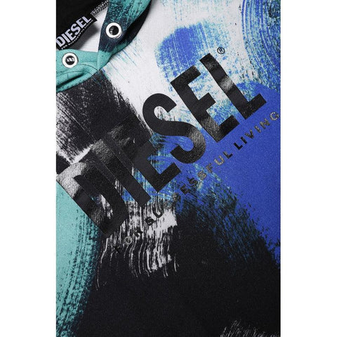 Diesel Boys Blue Dye Print Sweat-Shirt