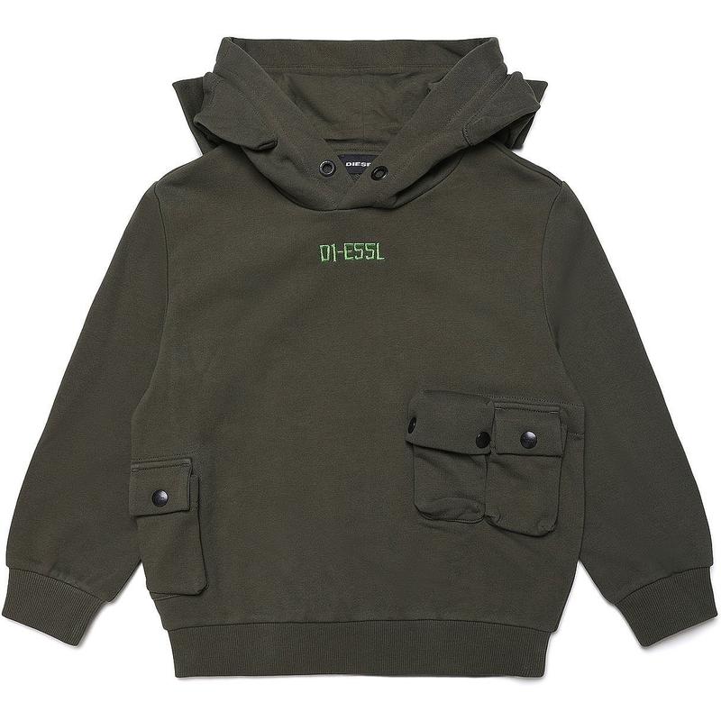 Diesel Boys Khaki Serpock Hoodie