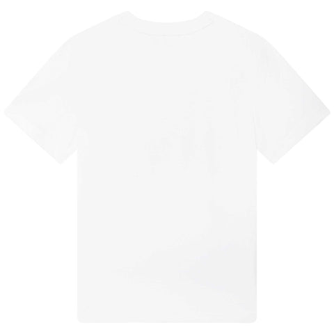 DKNY Boys White Cotton Logo T-shirt