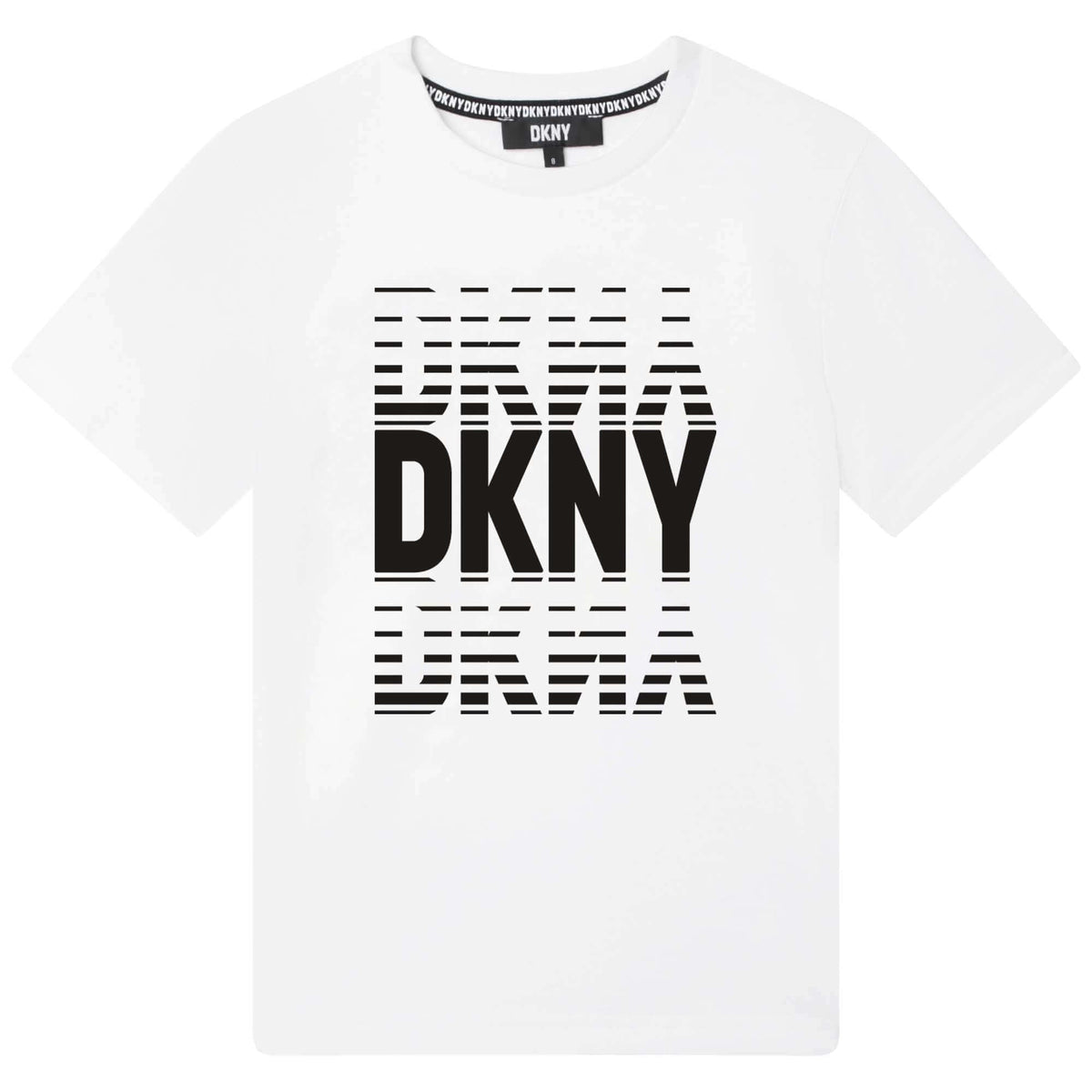 DKNY Boys White Cotton Logo T-shirt