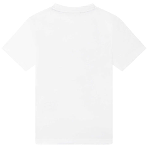 DKNY Boys White Cotton T-shirt