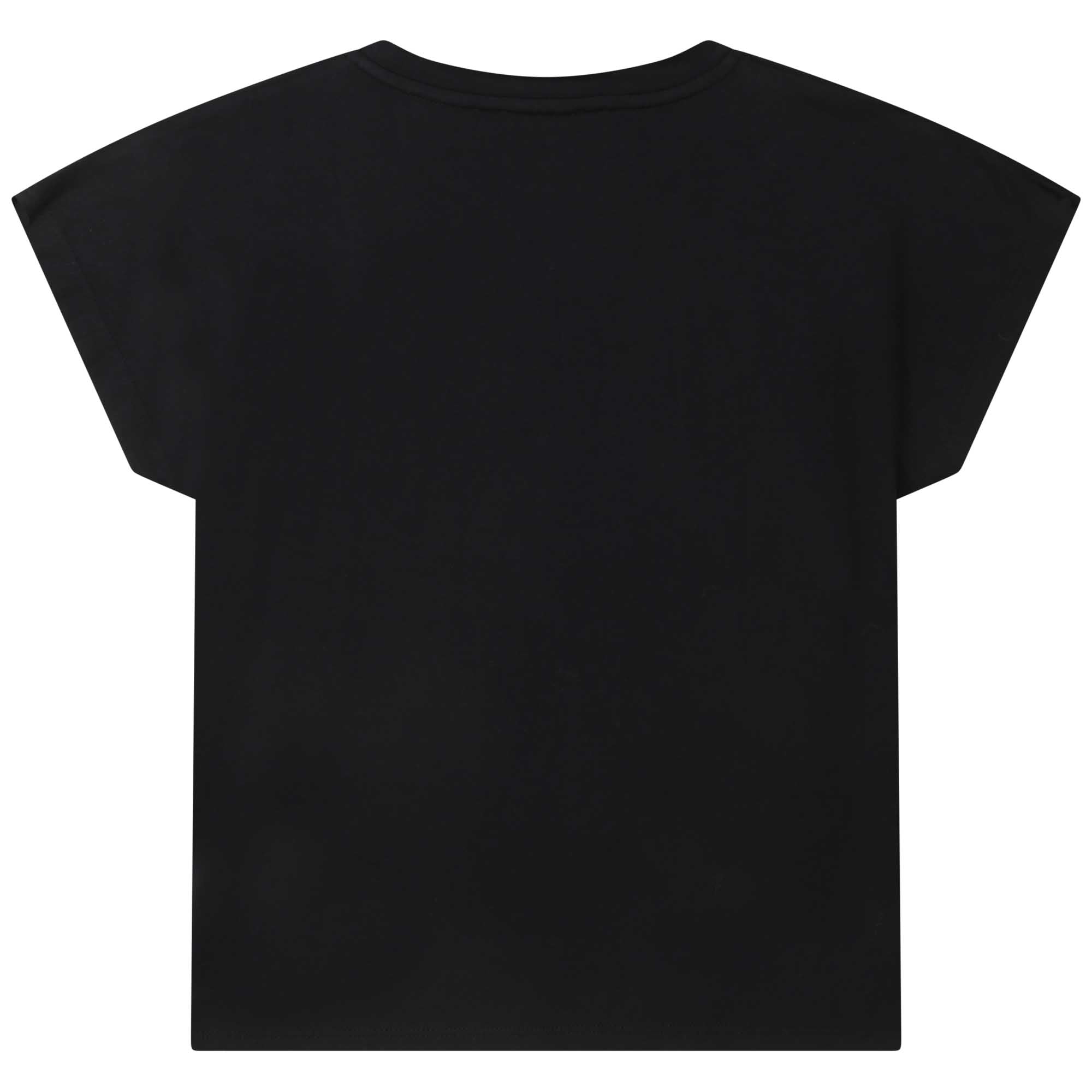 Dkny Kids slogan-print cotton T-shirt - Black