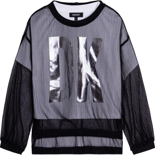 Girls Grey Dk Long Sleeved T-Shirt