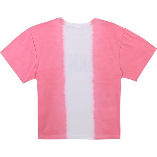 DKNY Girls Pink Tie Dye T-Shirt