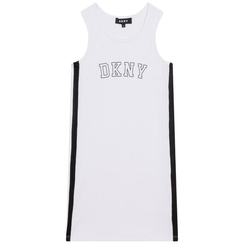 DKNY Girls White 2 In 1 Dress