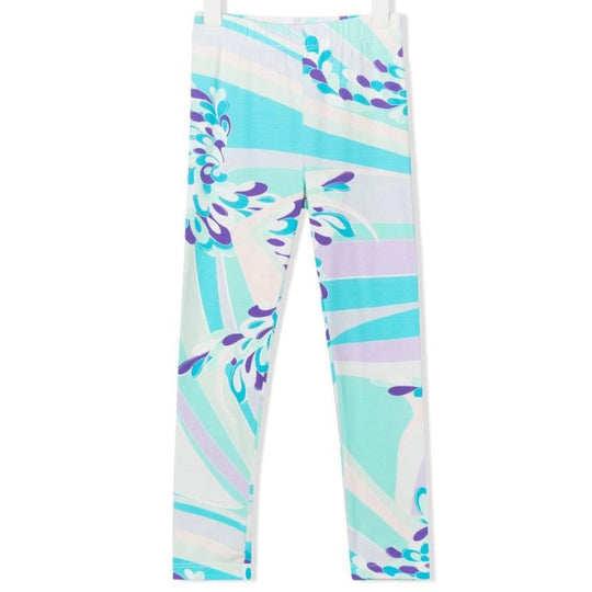 Girls Blue Lilly Leggings