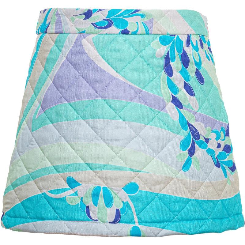 Emilio Pucci Girls Blue Lilly Quilted Skirt