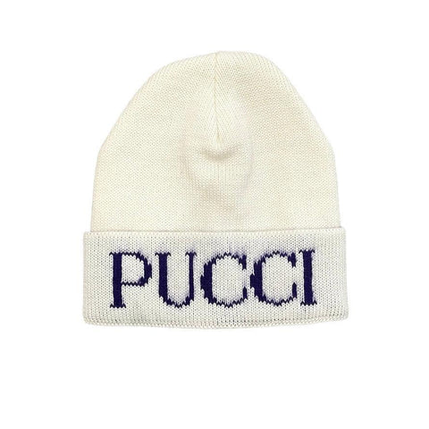 Emilio Pucci Girls Logo Knit Hat