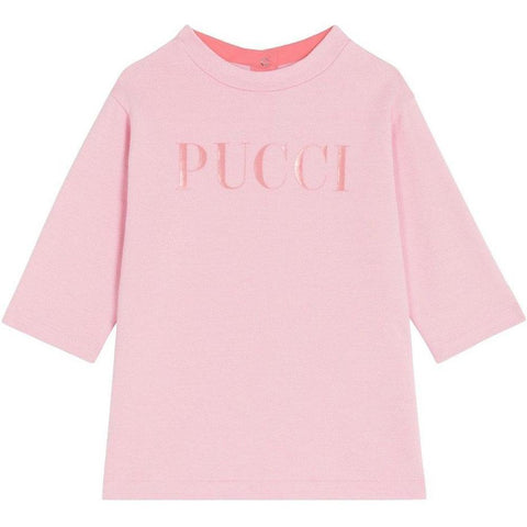 Emilio Pucci Girls Pink Logo Dress