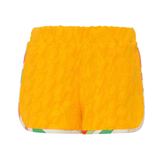 Girls Yellow Towelling Short