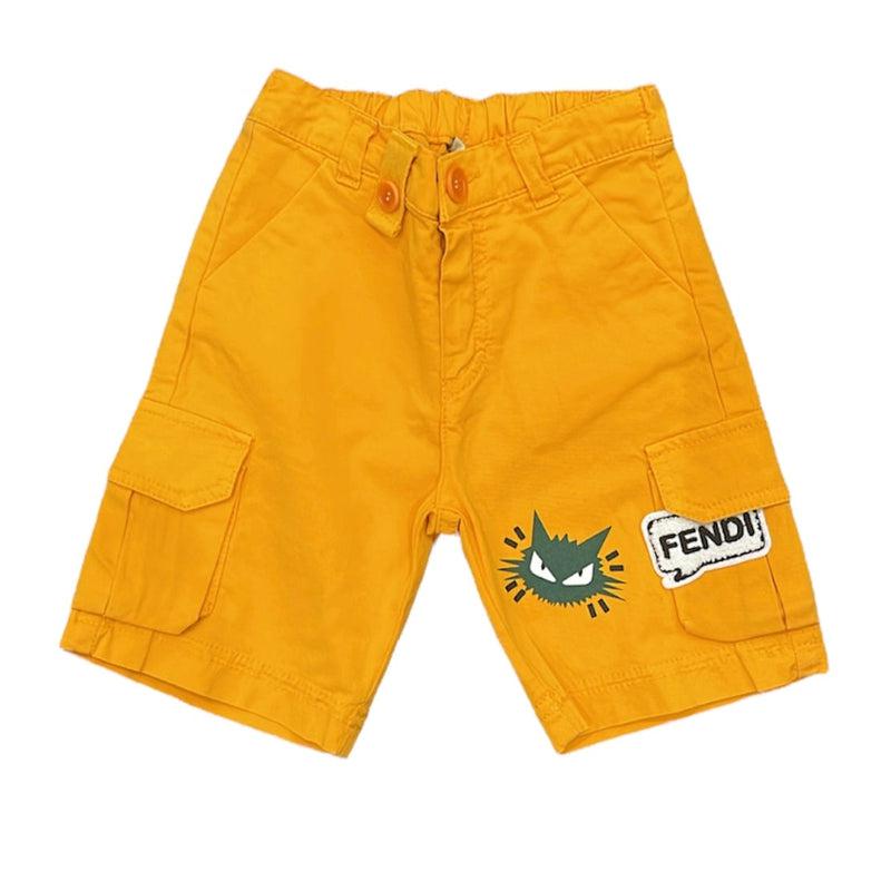 Fendi Baby Boys Orange Cargo Shorts