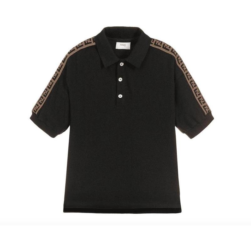 Fendi Boys Black Polo Shirt