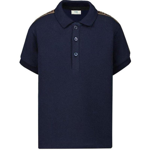 Fendi Boys Blue Polo Shirt