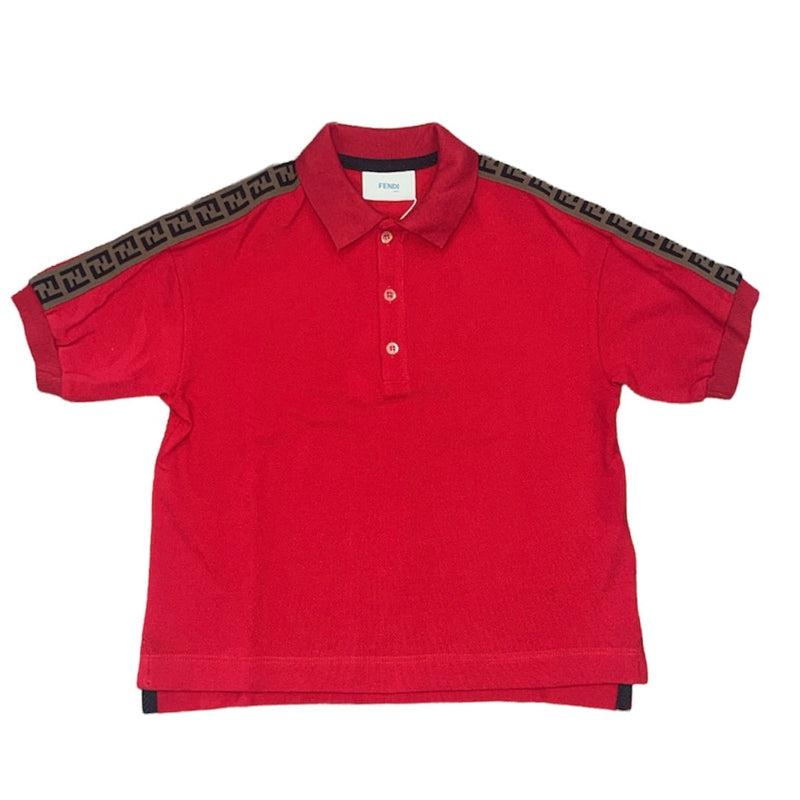 Fendi Boys Red Logo Polo