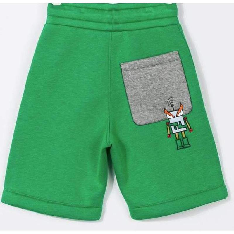 Fendi Fendi Green Robot Print Shorts