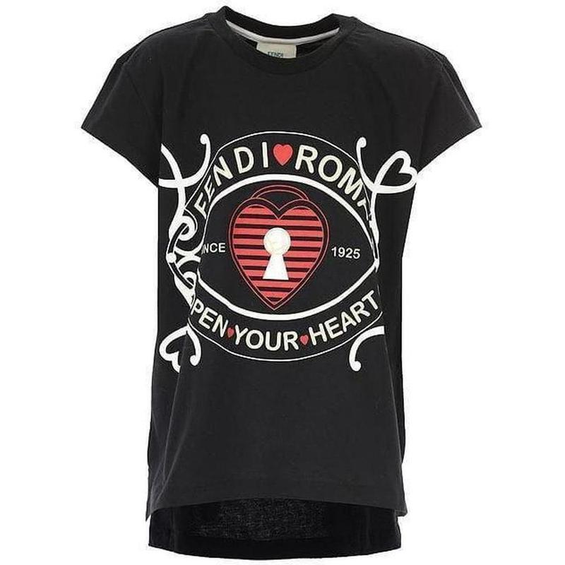 Fendi Girls Black T-Shirt