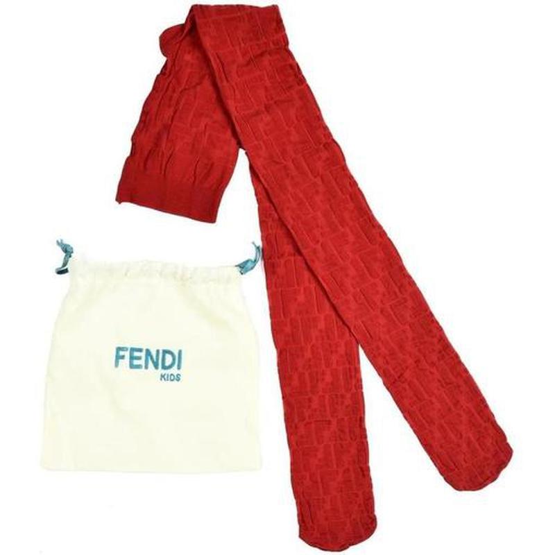 Fendi Girls Red Tights