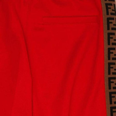 Fendi Unisex FF Red Trousers