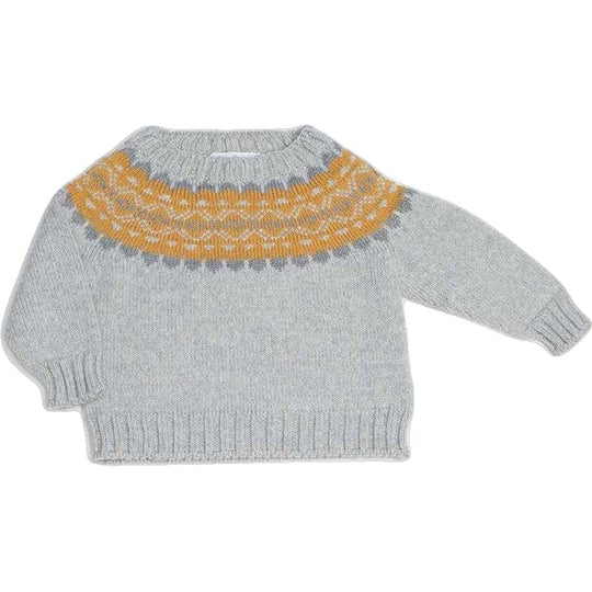 Boys Grey Jacquard Jumper