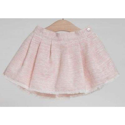 Fina Ejerique Cream Ruffle Blouse with Pink Textured Skirt
