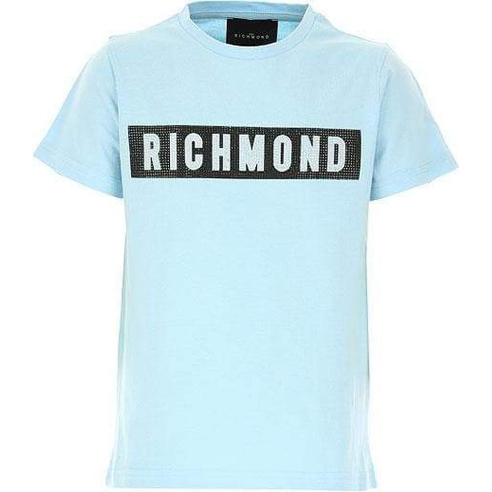 John Richmond Boys Sky Blue Studded T-Shirt