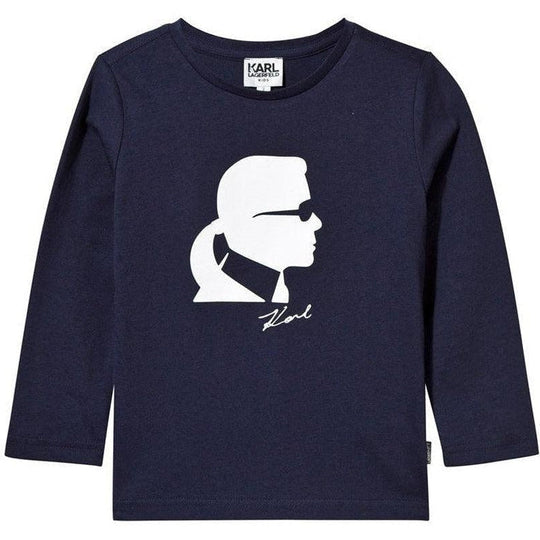 Boys Black Long Sleeve Silhouete T-Shirt