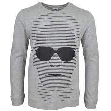 Karl Lagerfeld Boys Grey Sunglasses Long Sleeved T-Shirt
