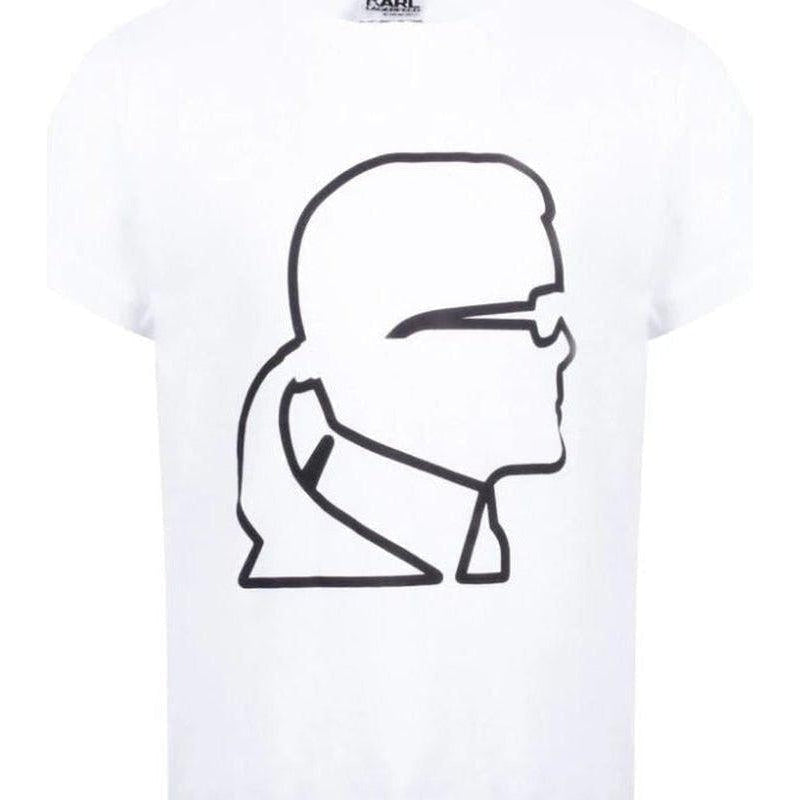 Karl Lagerfeld Unisex White Face T-Shirt