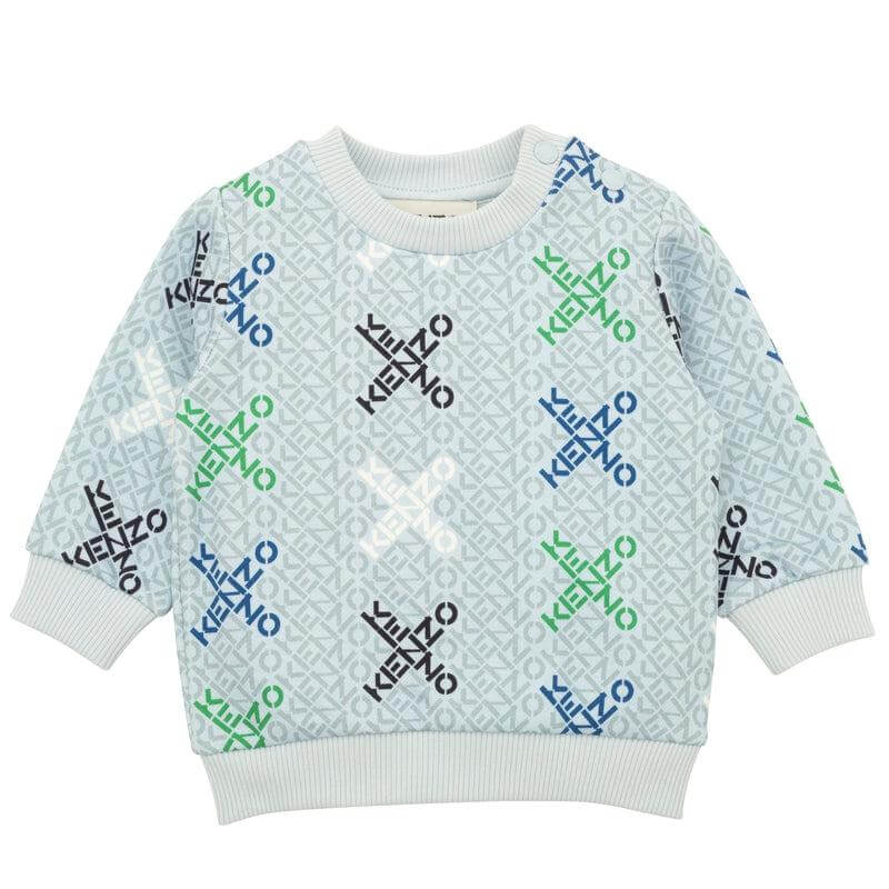 Kenzo Kids Baby Boys Blue Logo Sweatshirt