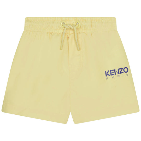 Baby Boys Yellow Logo Swim Shorts
