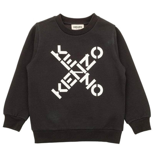 Boys Black Cross Logo Sweatshirt