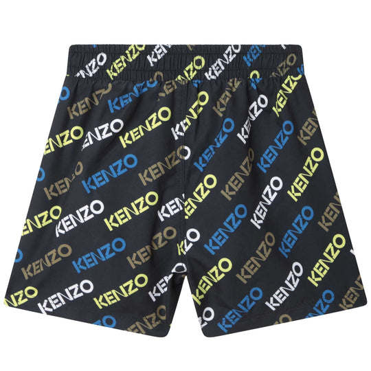 Boys Black Logo Swimming Short