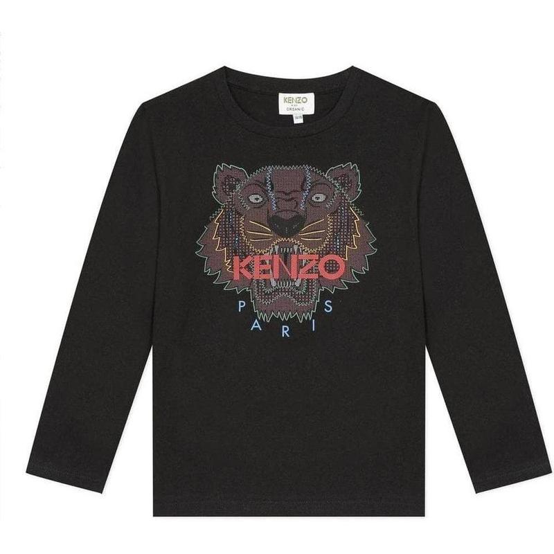 Kenzo Kids Boys Black Tiger T-Shirt