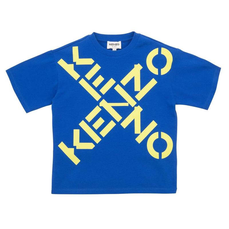 Kenzo Kids Boys Blue Lemon Logo T-Shirt