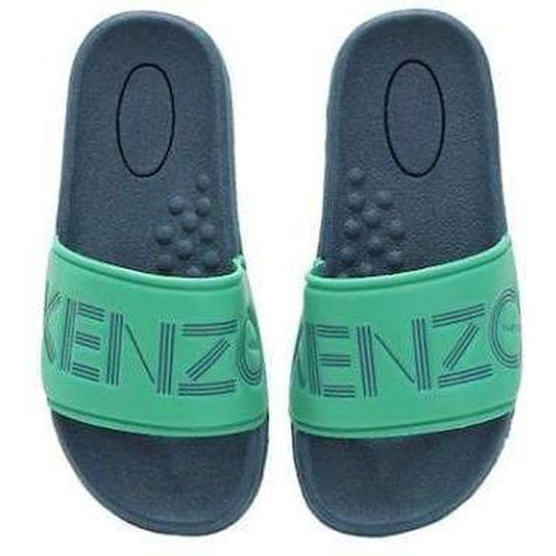Kenzo Kids Boys Bright Green Sliders